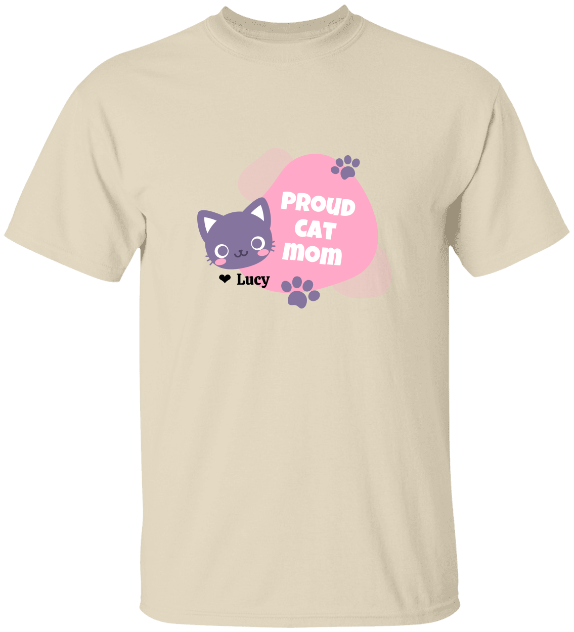 Proud Cat Mom | T-Shirt Personalized with your Pet's Name