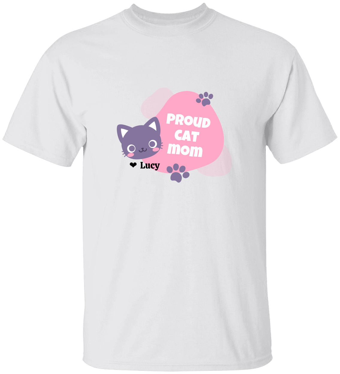 Proud Cat Mom | T-Shirt Personalized with your Pet's Name