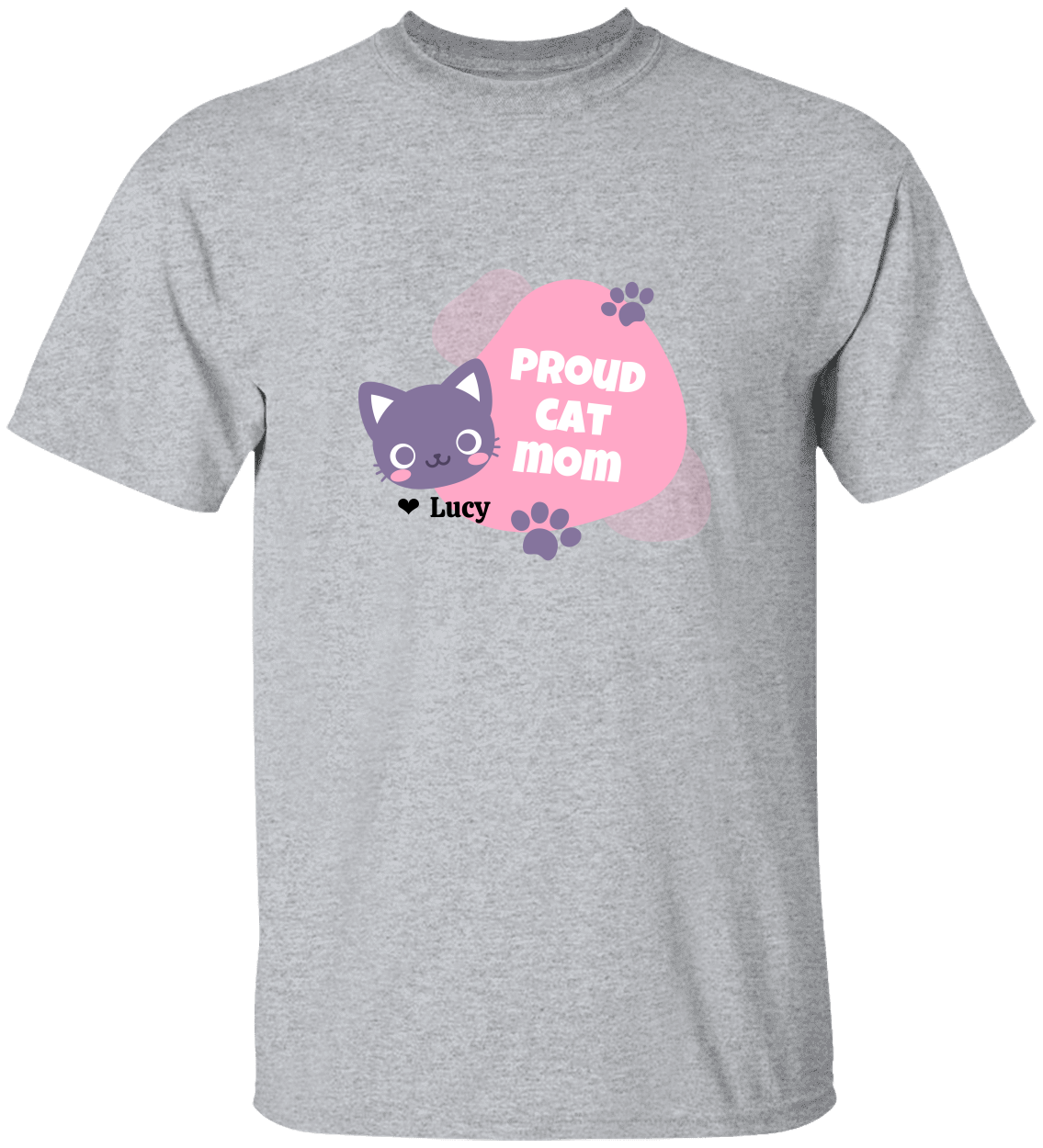 Proud Cat Mom | T-Shirt Personalized with your Pet's Name