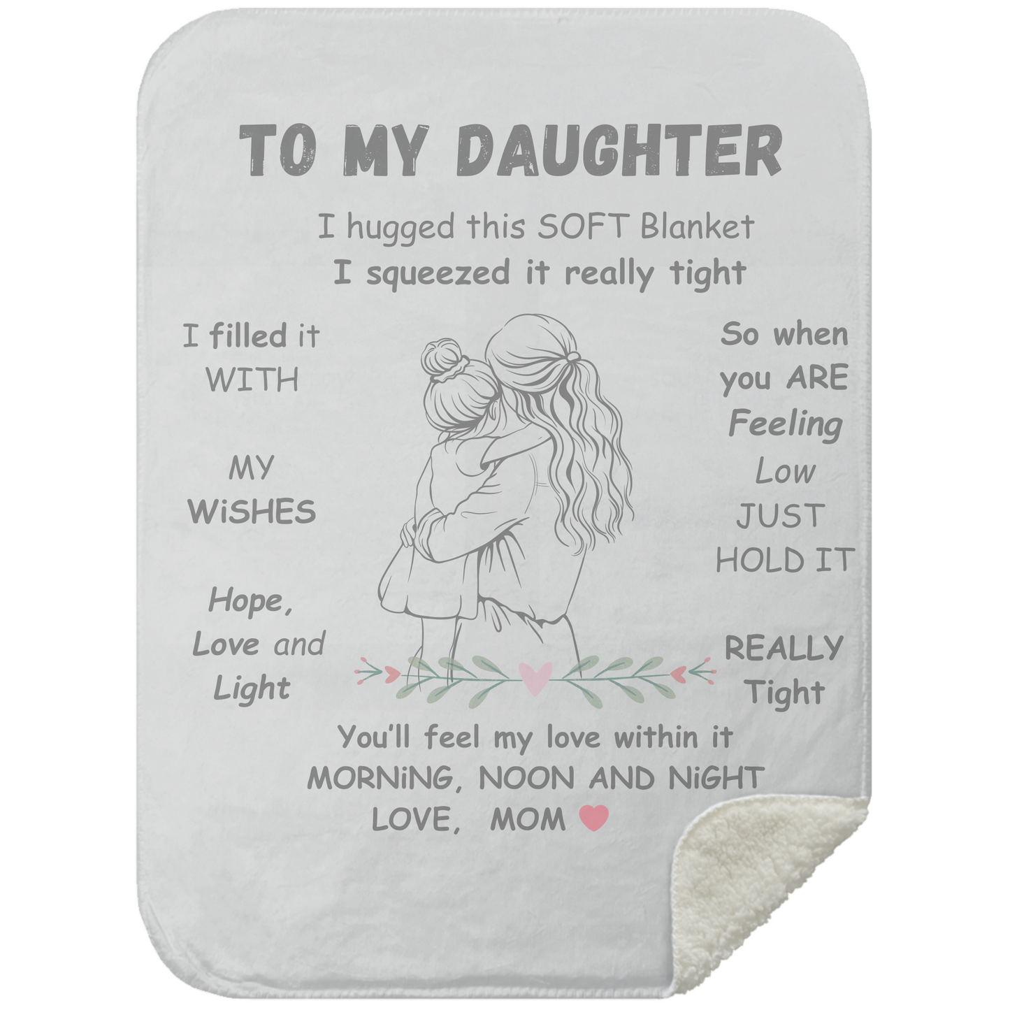 To My Daughter | Sherpa Blanket 30x40