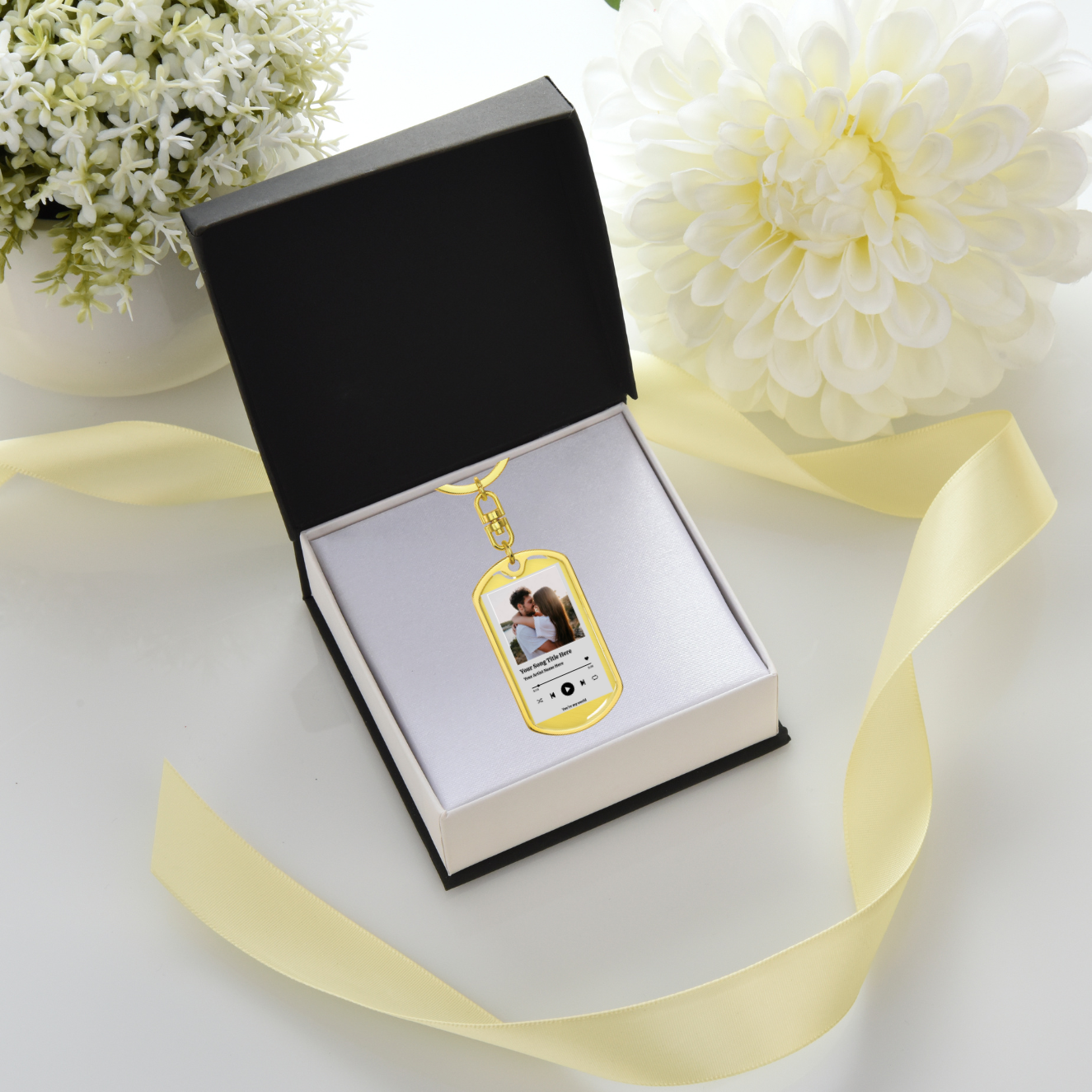 Personalized Music Play Keychain