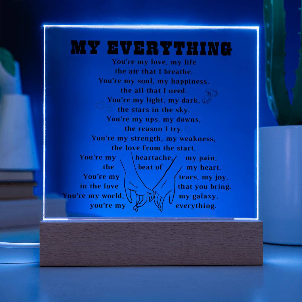 My Everything Square Acrylic Plaque