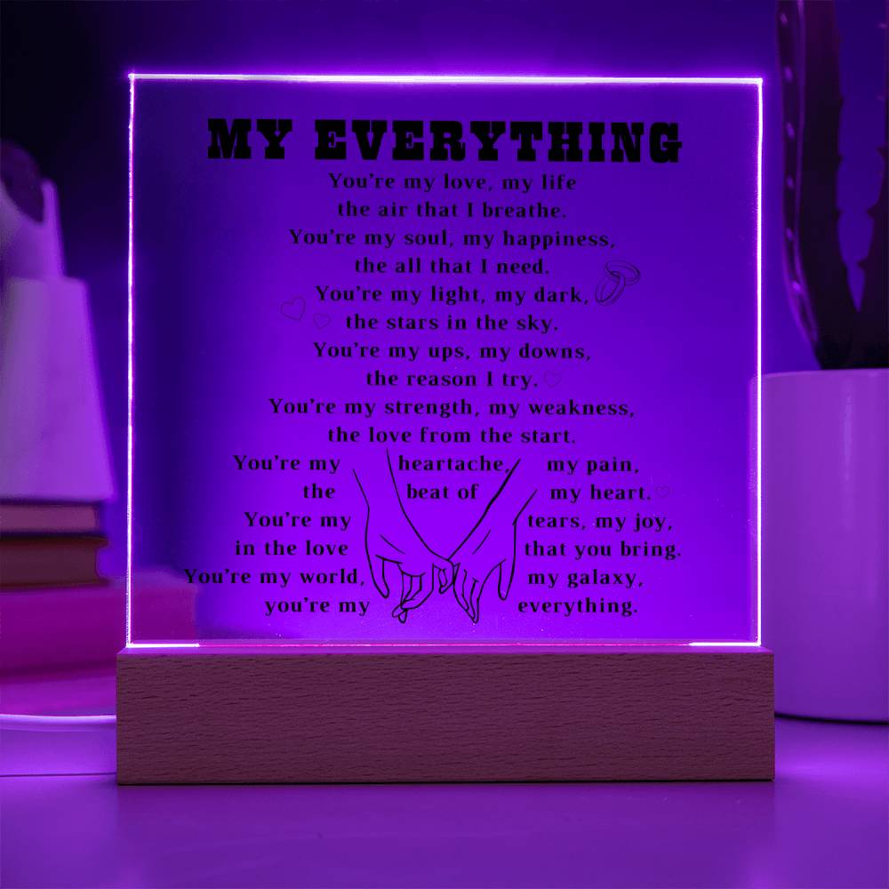 My Everything Square Acrylic Plaque