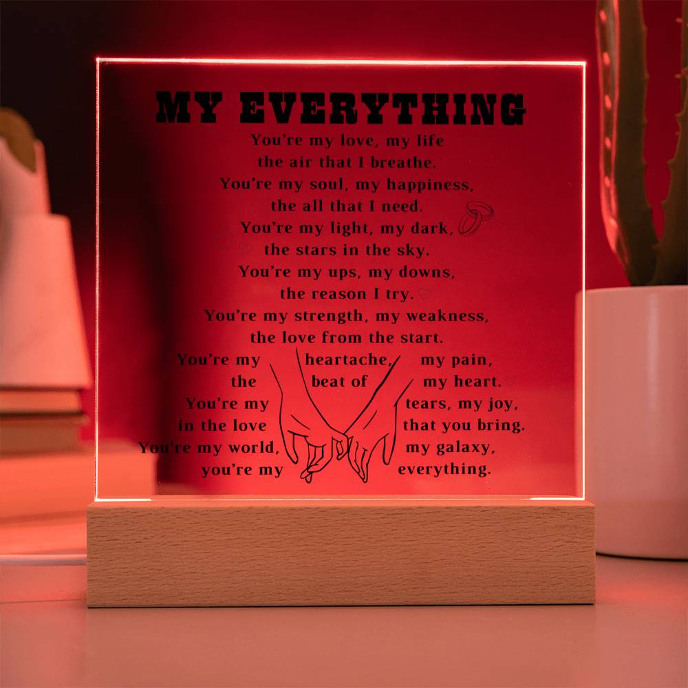 My Everything Square Acrylic Plaque