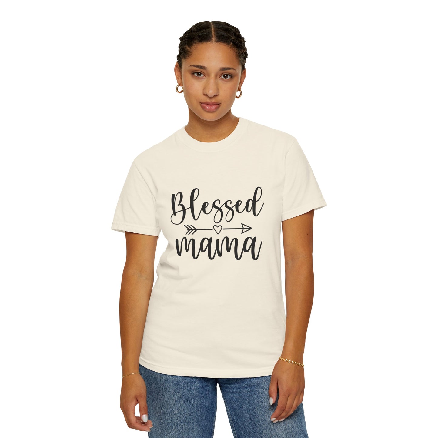 Blessed Mama Unisex Garment-Dyed T-shirt