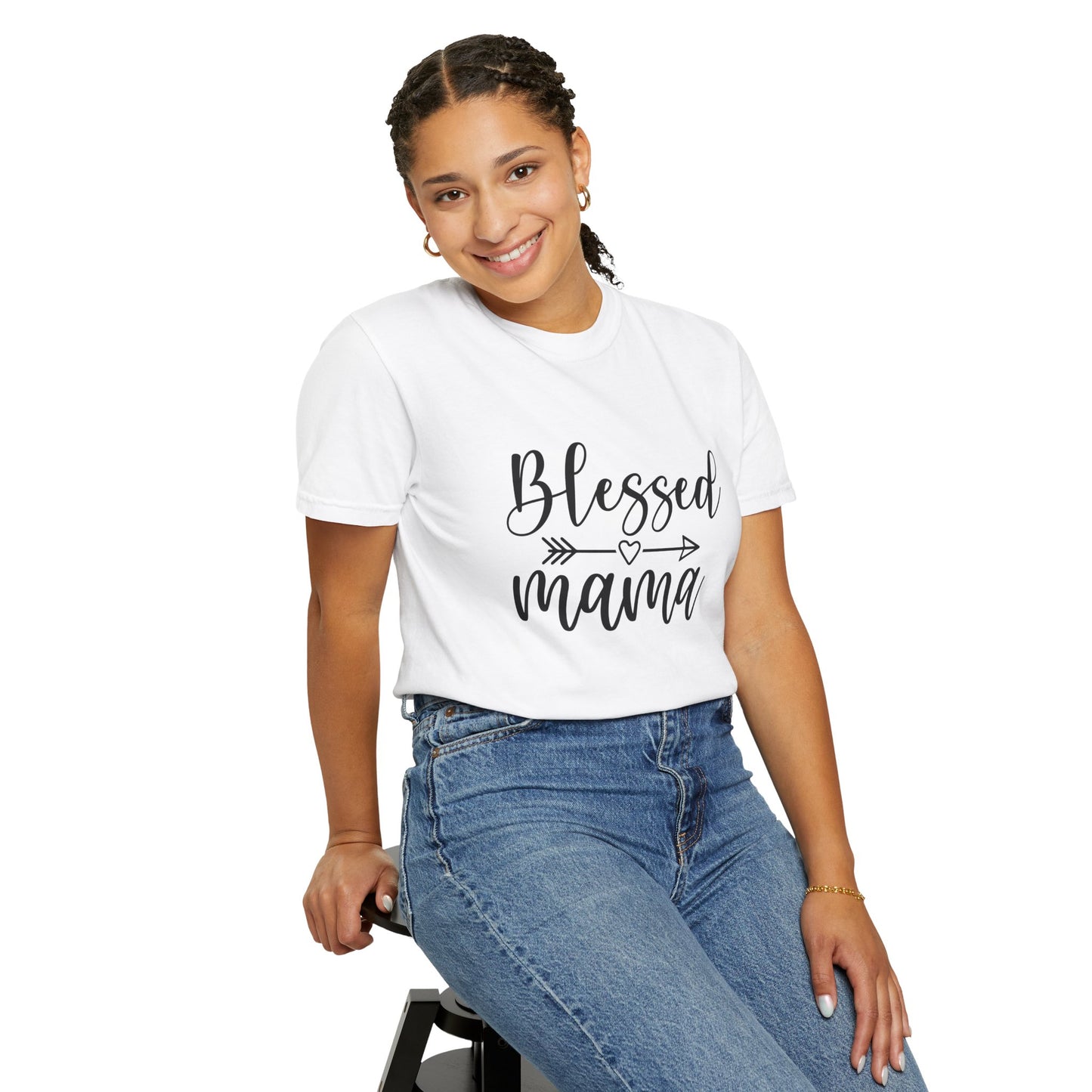 Blessed Mama Unisex Garment-Dyed T-shirt