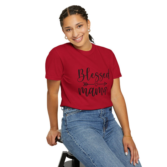 Blessed Mama Unisex Garment-Dyed T-shirt