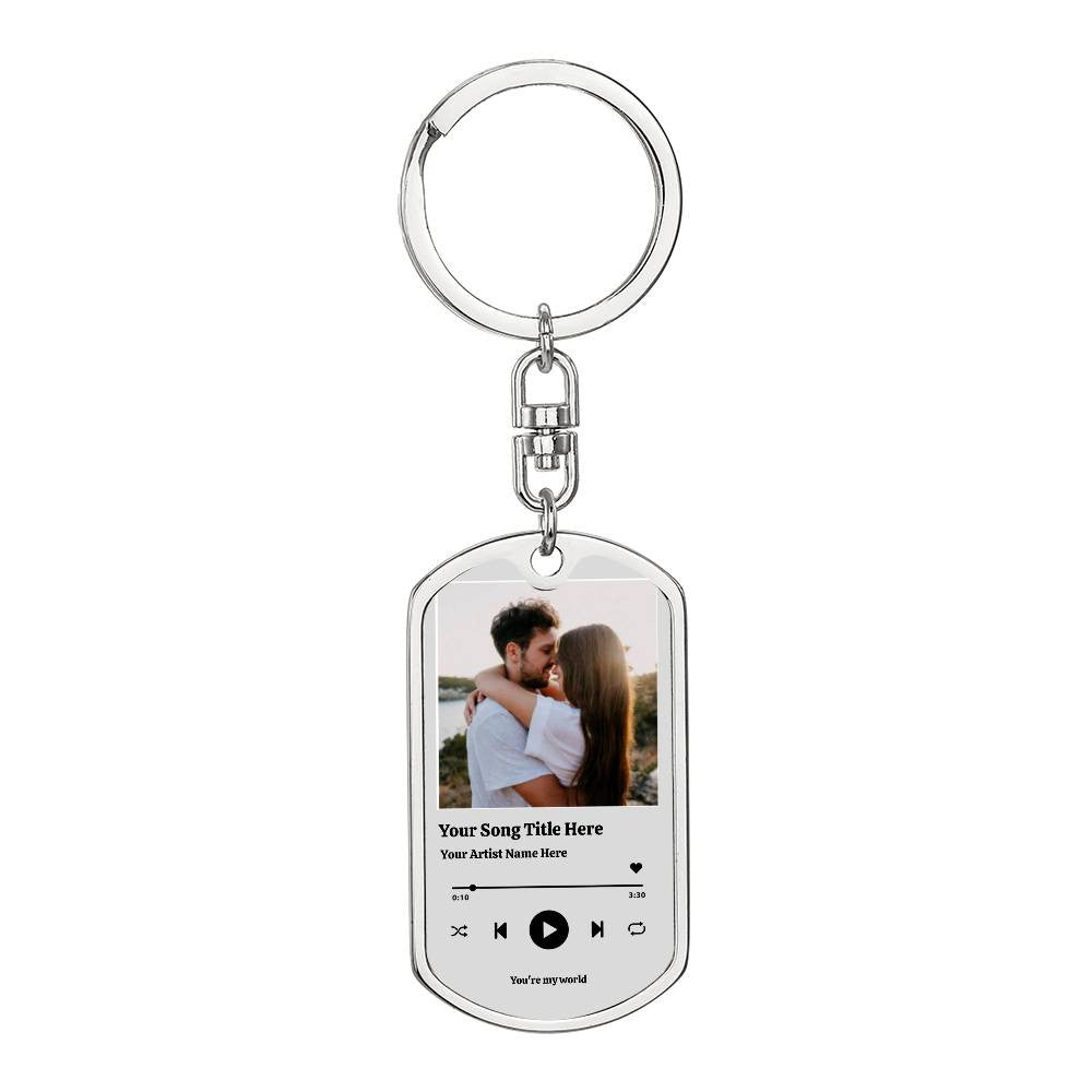 Personalized Music Play Keychain