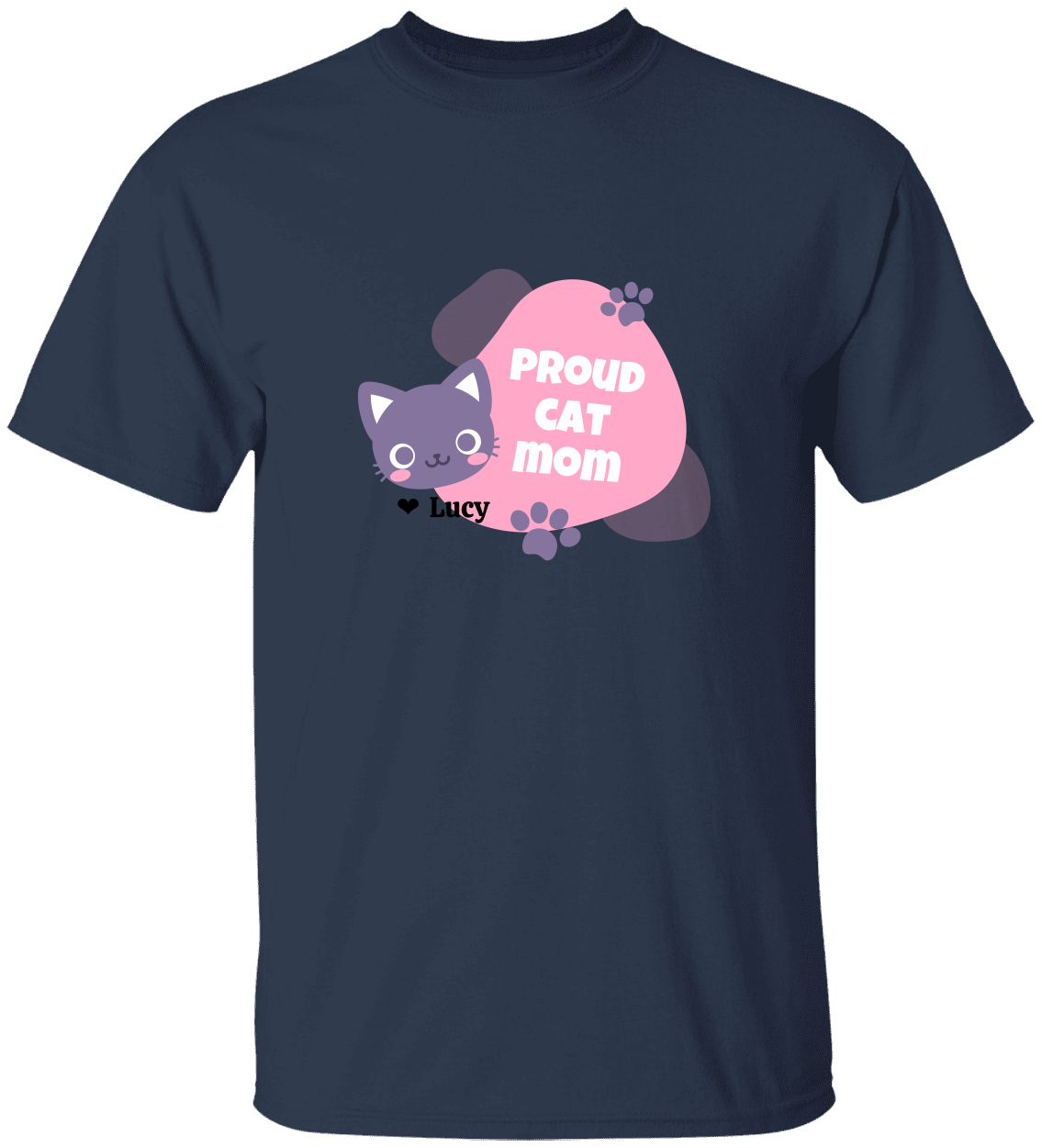 Proud Cat Mom | T-Shirt Personalized with your Pet's Name