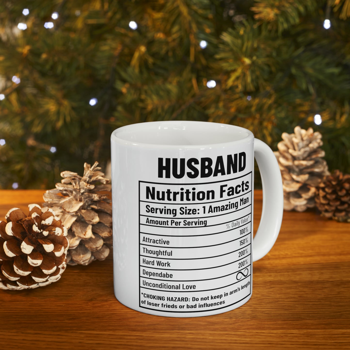 Husband Nutrition Facts Ceramic Mug, 11oz