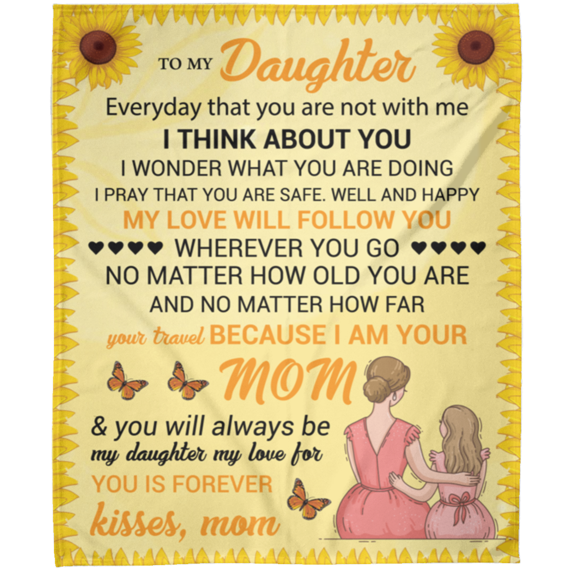 To My Daughter | I Think About You FLM Arctic Fleece Blanket 50x60