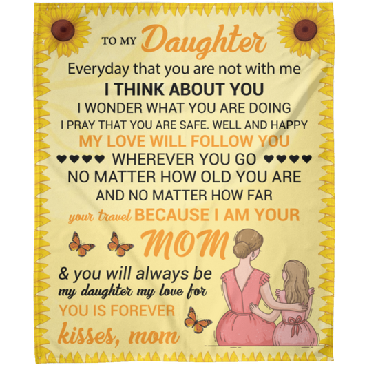 To My Daughter | I Think About You FLM Arctic Fleece Blanket 50x60