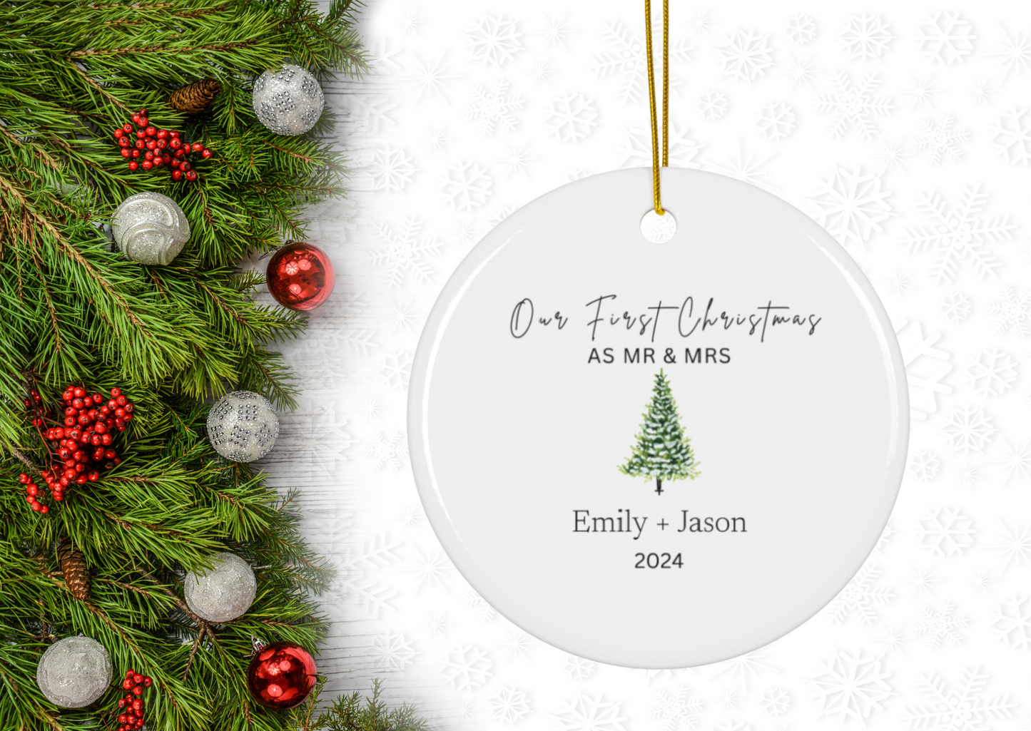 Christmas Ornament | Our First Christmas as Mr & Mrs