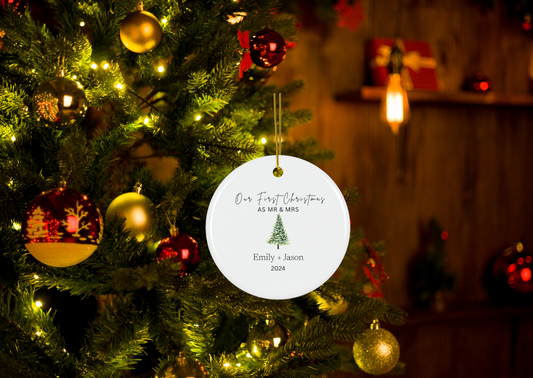 Christmas Ornament | Our First Christmas as Mr & Mrs