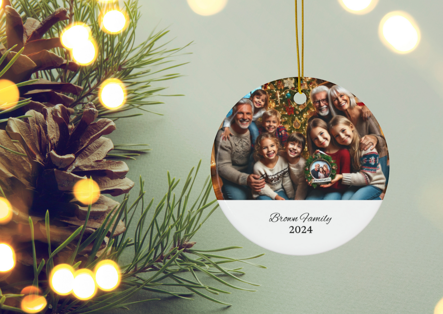 Personalized Family Picture Ornament