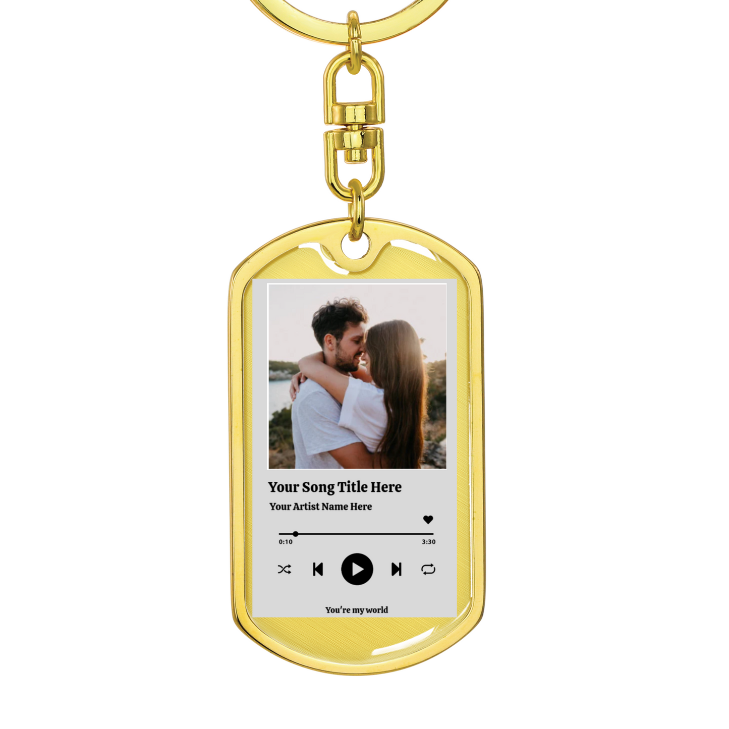 Personalized Music Play Keychain