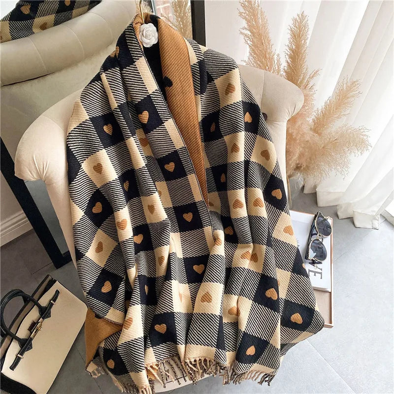 Luxury Plaid Scarf For Women