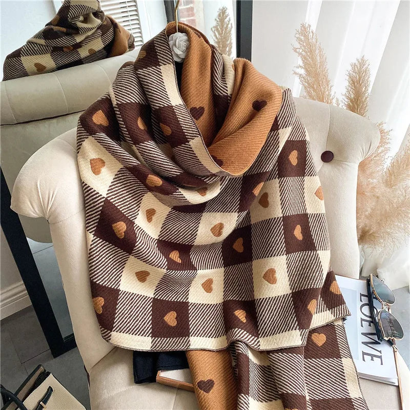 Luxury Plaid Scarf For Women