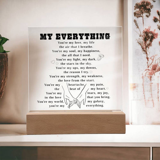 My Everything Square Acrylic Plaque