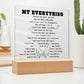 My Everything Square Acrylic Plaque