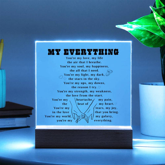 My Everything Square Acrylic Plaque