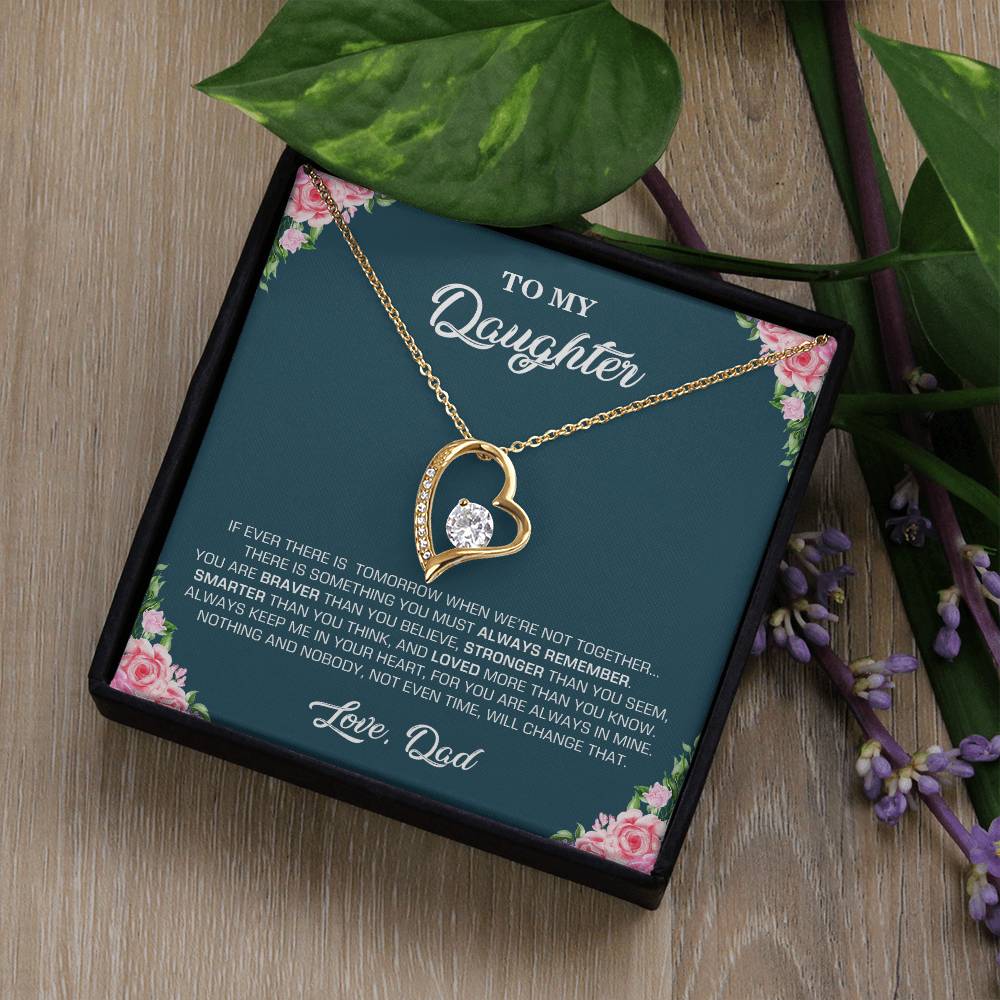 To My Daughter | You Are Braver Than You Believe - Forever Love Necklace