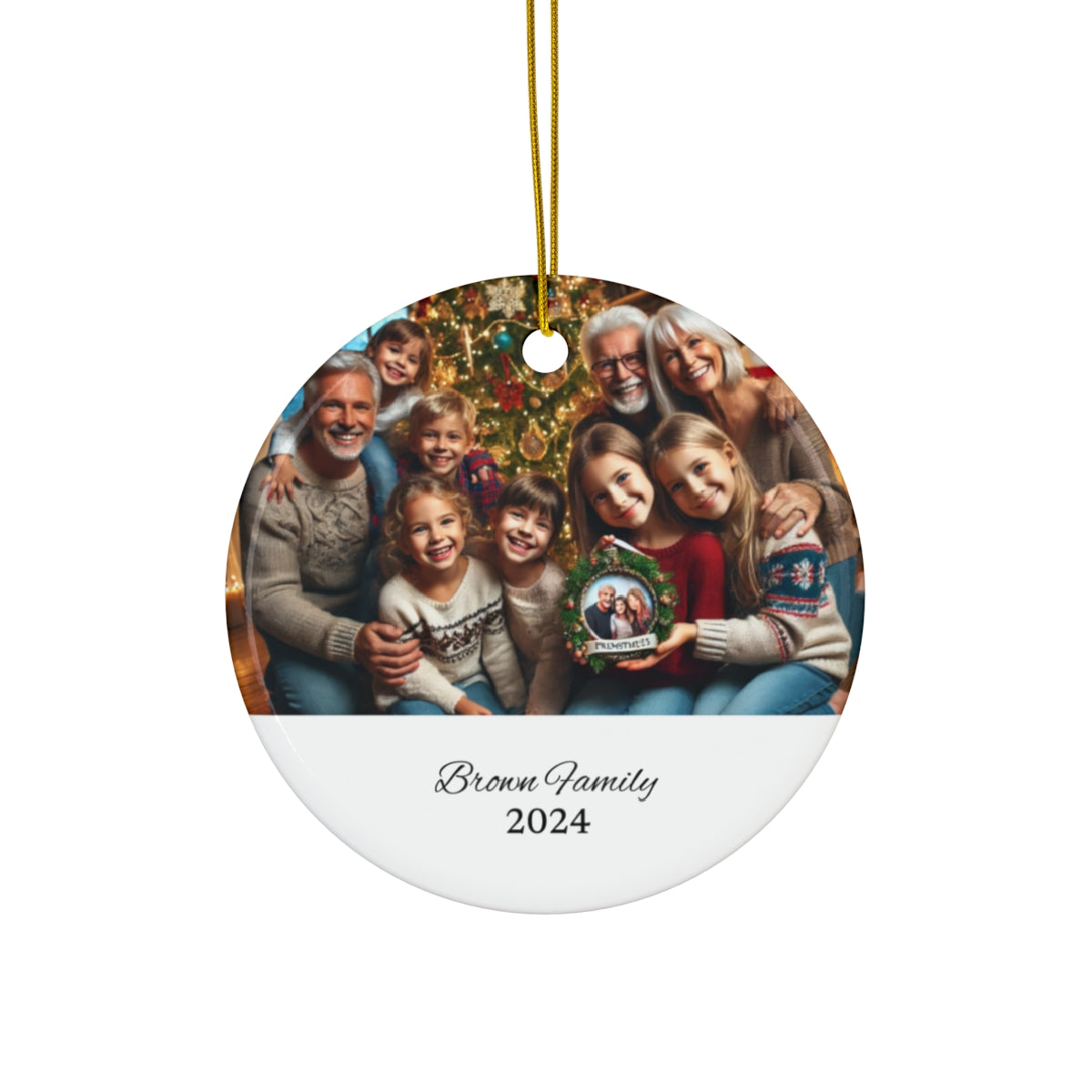 Personalized Family Picture Ornament