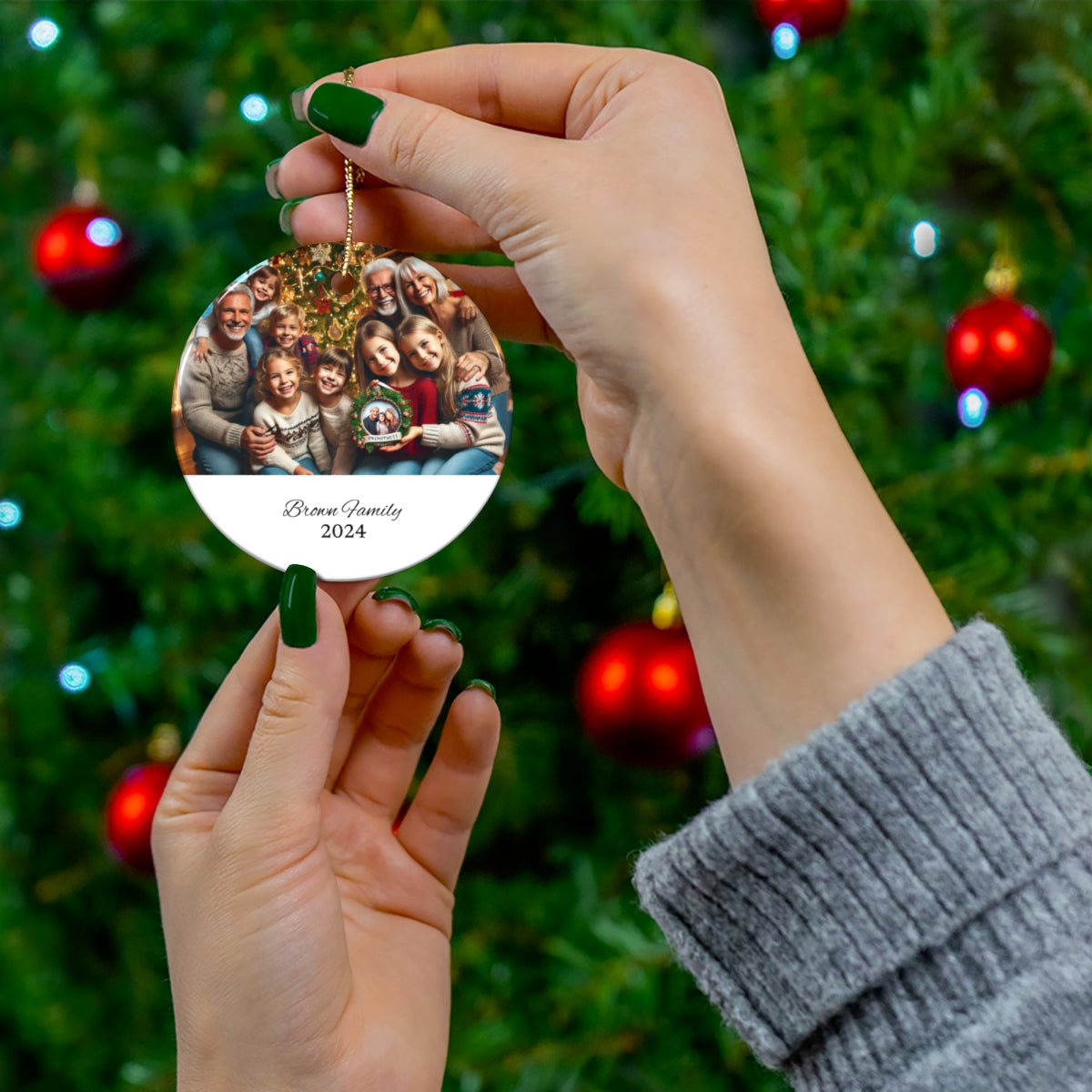 Personalized Family Picture Ornament