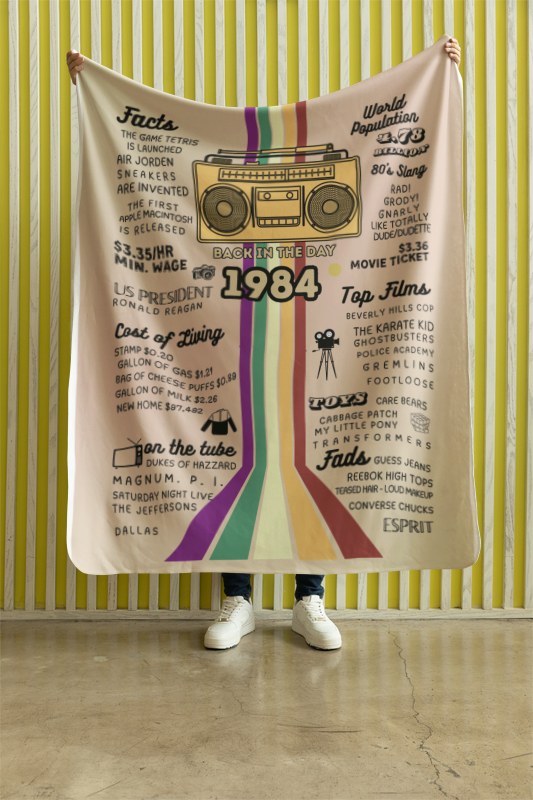 Super Cute 40th Birthday 1984 Premium Sherpa Blanket