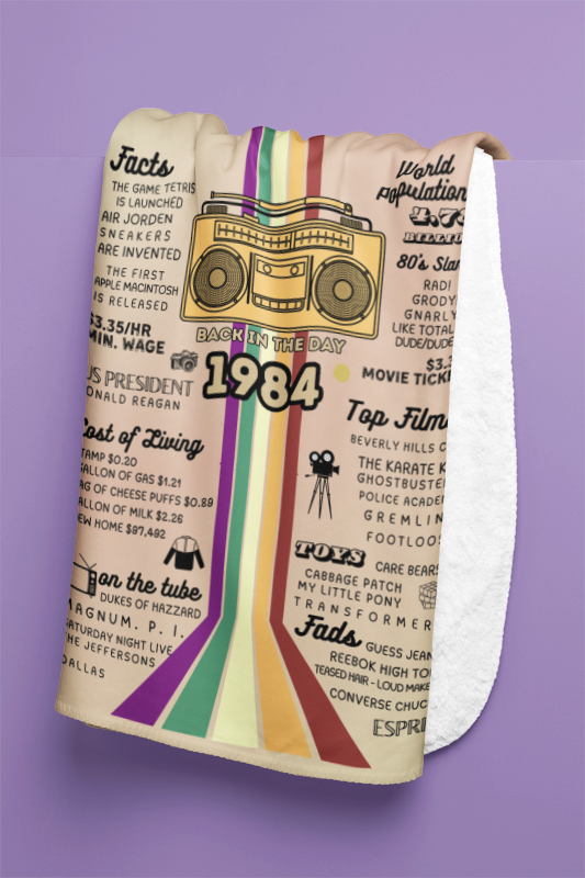 Super Cute 40th Birthday 1984 Premium Sherpa Blanket