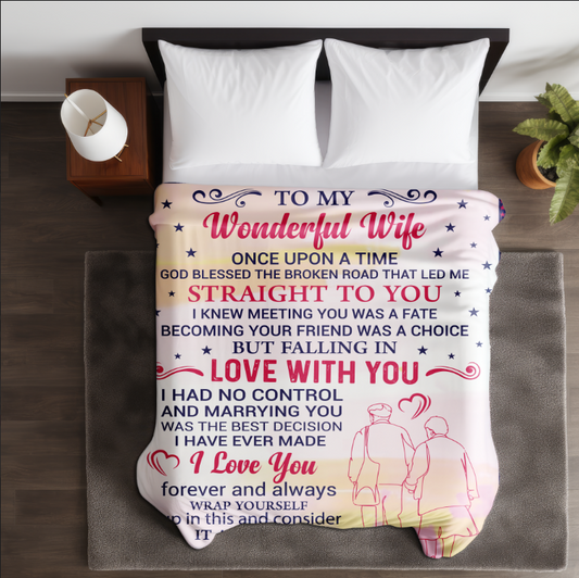 To My Wonderful Wife | I Love You Forever and Always FLM Arctic Fleece Blanket 50x60