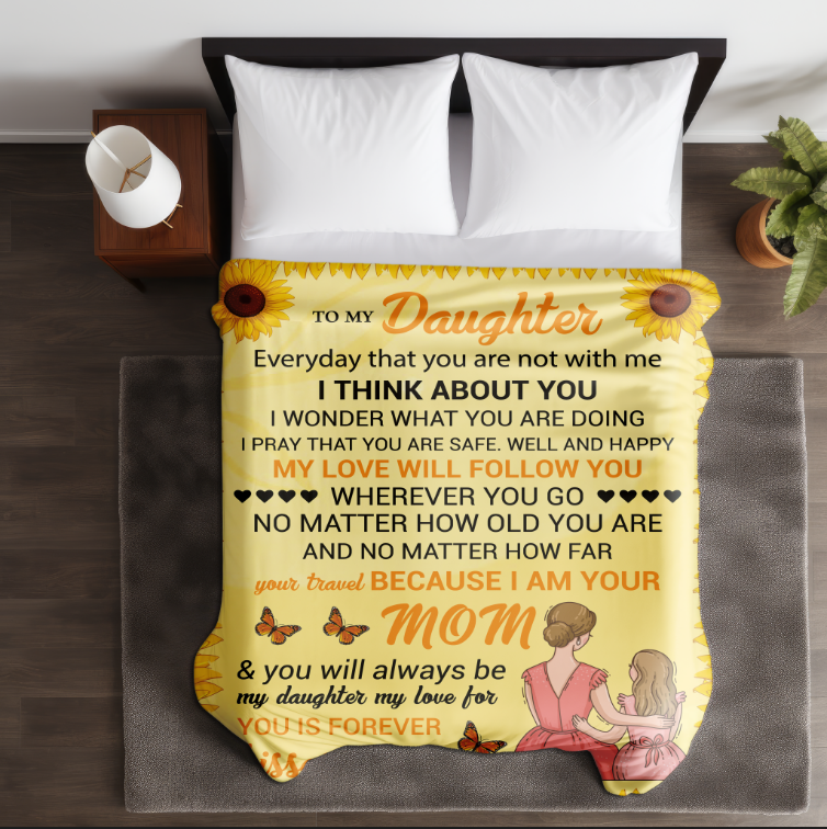 To My Daughter | I Think About You FLM Arctic Fleece Blanket 50x60